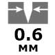 Толщина лезвия 0.6 мм