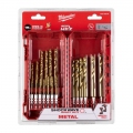 Набір свердел по металу Milwaukee SHOCKWAVE HSS-G TiN Red Hex 19 шт. 4932499763 0