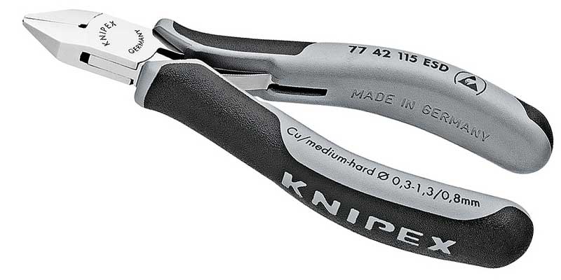 KNIPEX Кусачки боковые для электроники антистатические 77 42 115 ESD