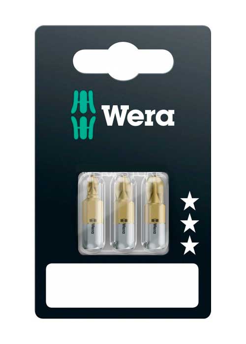 Биты под винты Phillips WERA 851/1 TiN SB, 3шт 05073515001
