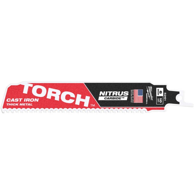 Полотно для шабельної пили 150х10мм TCT TORCH NITRUS Milwaukee (1шт) метал (48006251)