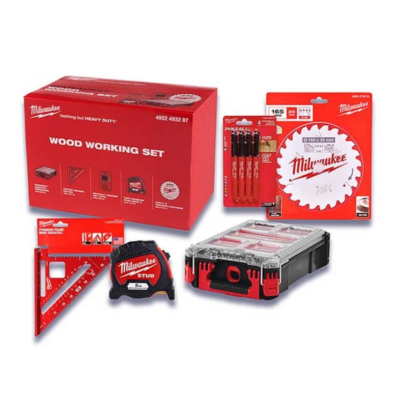 Промо набір для обробки дерева Milwaukee 8 шт в органайзері Packout (4932493287)