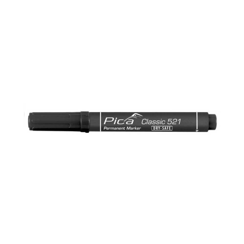 Маркер перманентний Pica Chisel tip, 521/46, зі скошеним носиком, чорний