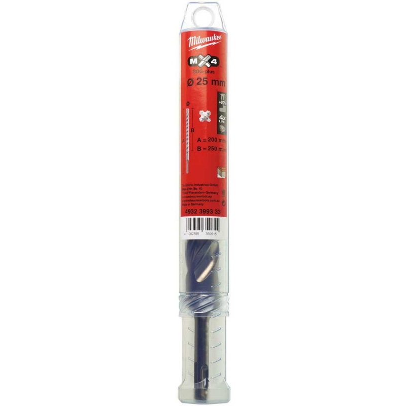 Бур Milwaukee SDS-PLUS MX4 Ø25x250х200 мм (4932399333)