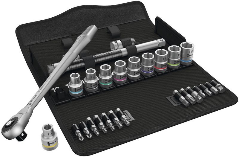 Набор с трещоткой Wera Zyklop Metal Push 8100 SC 7, привод 1/2