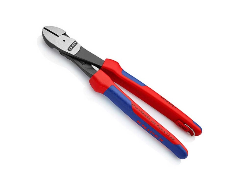 Кусачки боковые особой мощности со страховочным креплением KNIPEX 74 02 250 T
