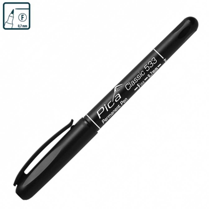 Маркер перманентний Pica Classic 533/46 Permanent Pen FINE, ультратонкий чорний