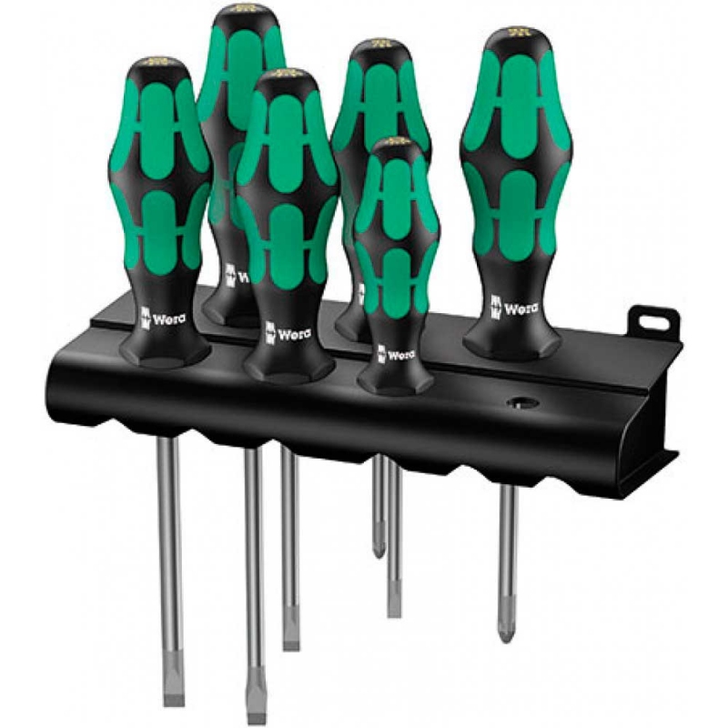 Набор отверток WERA Kraftform Plus Lasertip 334/355/6 Rack , 05105656001