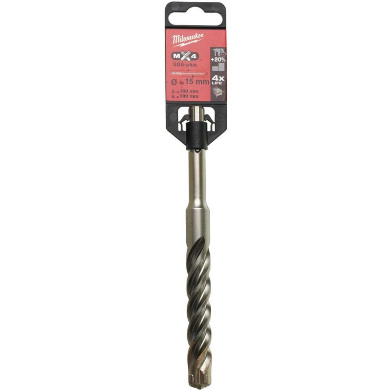 Бур Milwaukee SDS-PLUS MX4 Ø15x160х100 мм (4932430725)