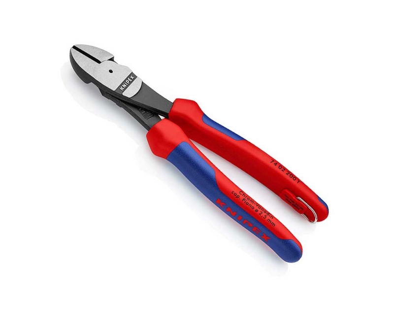 KNIPEX Кусачки боковые особой мощности со страховочным креплением 74 02 200 T 