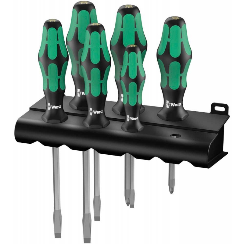 Набор отверток WERA Kraftform Plus Lasertip 334 SK/6 Rack , 05007680001