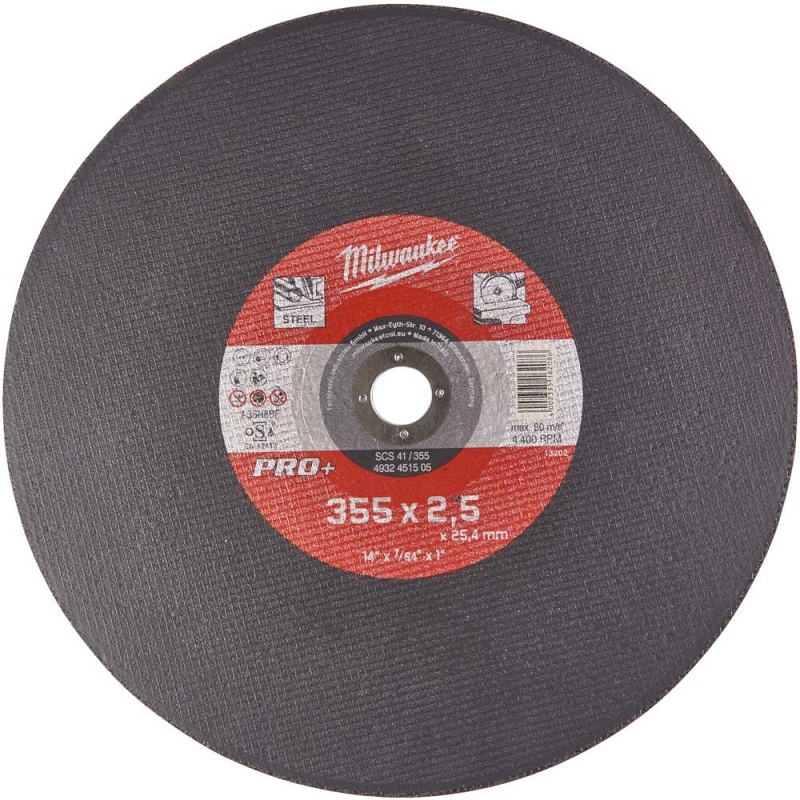 Відрізний диск по металу Milwaukee PRO+ SC 41/355 Ø 355 мм × 2.5 мм (4932451505)