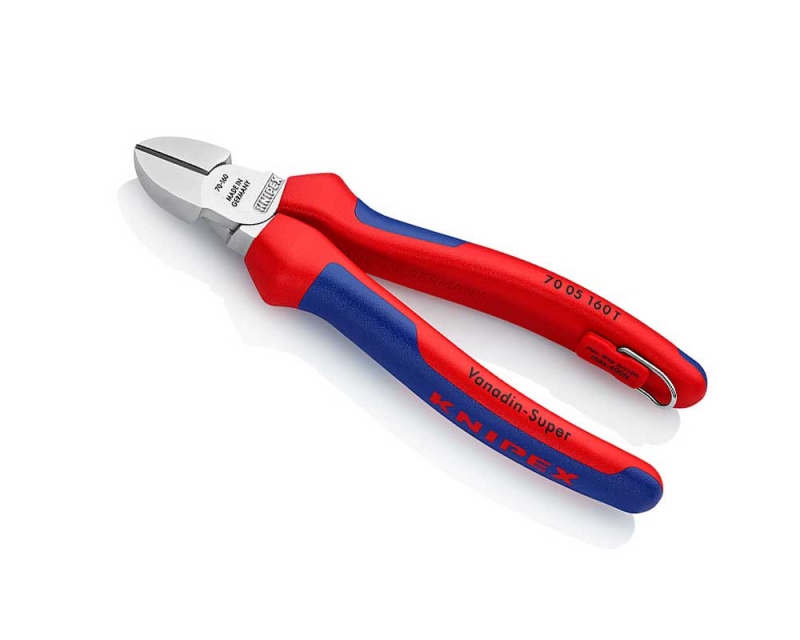 Кусачки боковые со страховочным креплением KNIPEX 70 05 160 T