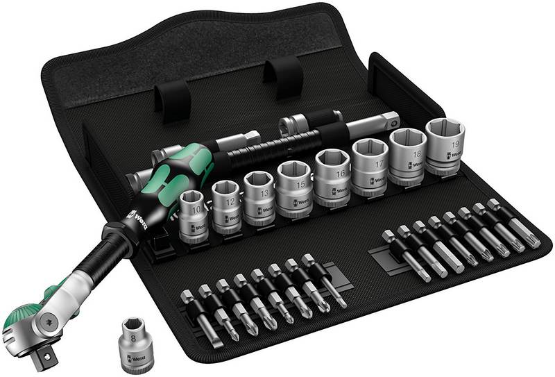 Набор с трещоткой Wera Zyklop Speed 8100 SB 6, привод 3/8