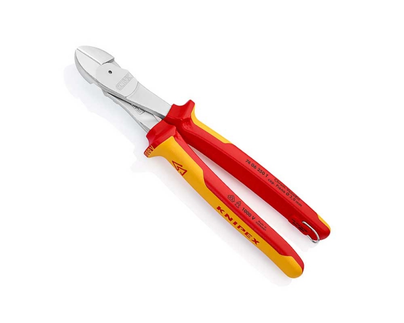 KNIPEX Кусачки боковые особой мощности со страховочным креплением 74 06 250 T