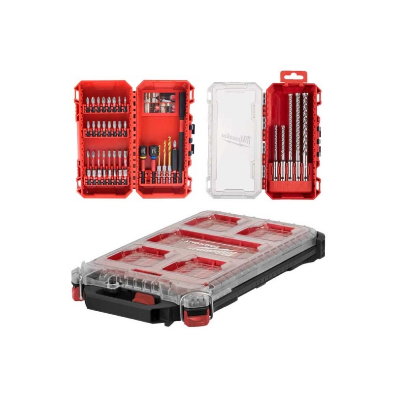 Набір біт та бурів Milwaukee 45 шт в органайзері Packout (4932499761)