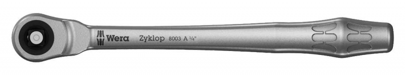 Трещотка Wera Zyklop Metal Push 8003 A, привод 1/4