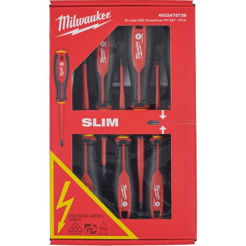 Набір діелектричних викруток Milwaukee VDE 7 шт (4932478739)