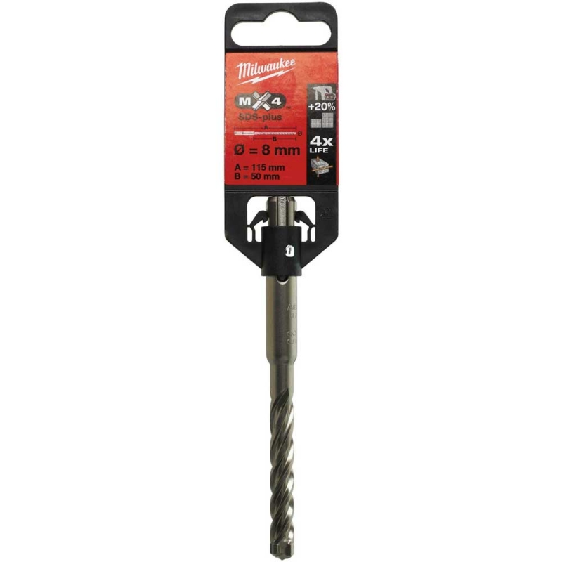 Бур Milwaukee SDS-PLUS MX4 Ø8x115х50 мм (4932352021)