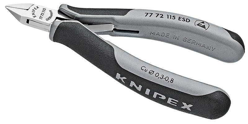 KNIPEX Кусачки боковые для электроники антистатические 77 72 115 ESD