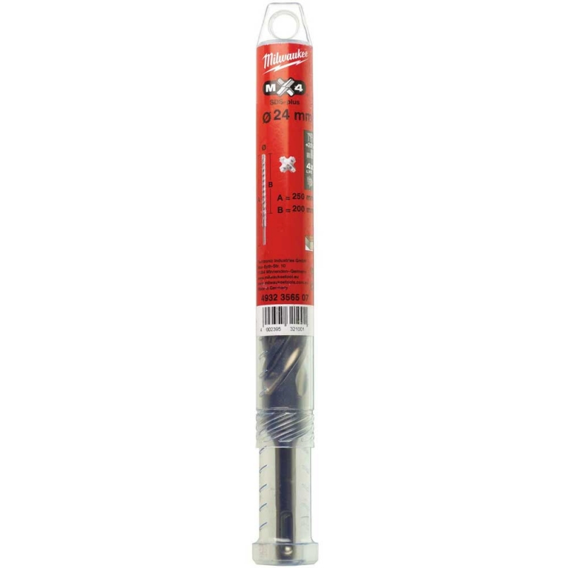 Бур Milwaukee SDS-PLUS MX4 Ø24x250х200 мм (4932356507)