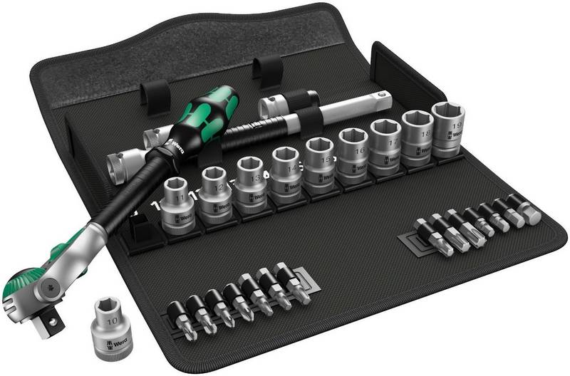 Набор с трещоткой Wera Zyklop Speed 8100 SC 6, привод 1/2