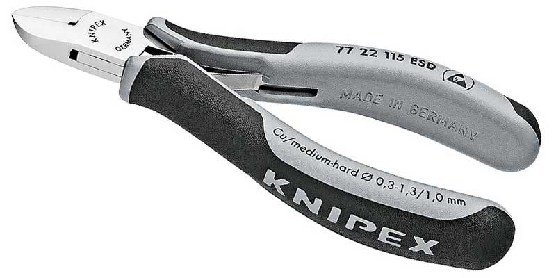 KNIPEX Кусачки боковые для электроники антистатические 77 22 115 ESD