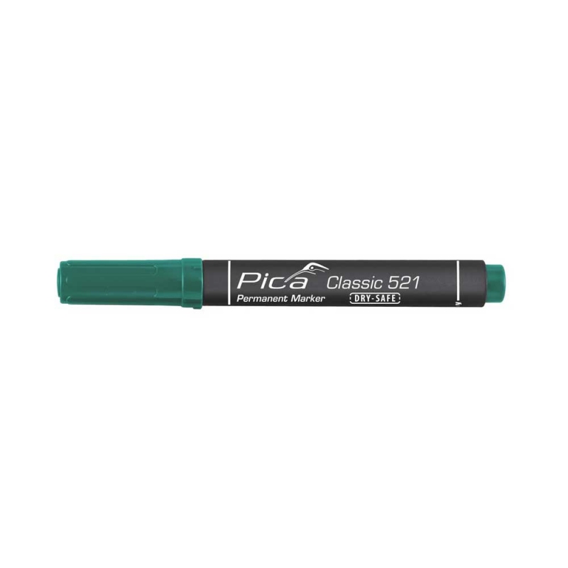 Маркер перманентний Pica Chisel tip, 521/36, зі скошеним носиком, зелений