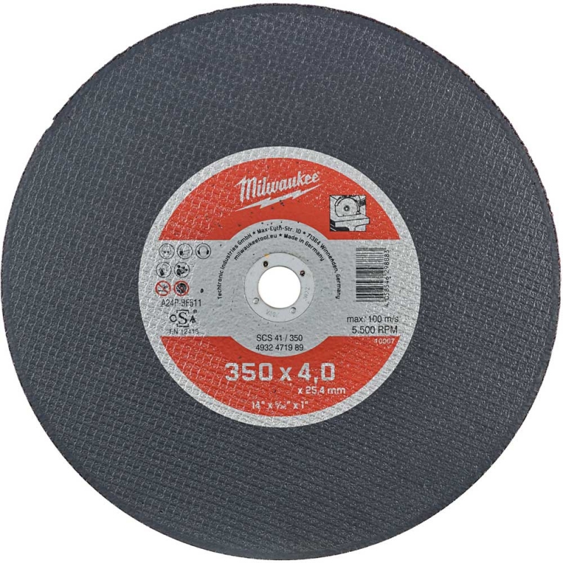 Відрізний диск по металу Milwaukee PRO+ SCS 41/350 Ø 350 мм × 4 мм (4932471989)