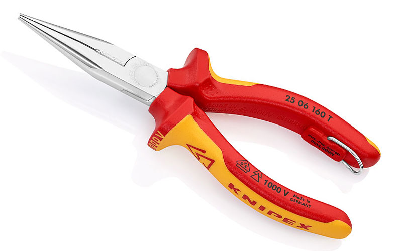 Плоские круглогубцы с режущими кромками, 160 мм Knipex 25 06 160 T