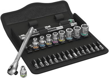 Набор с трещоткой Wera Zyklop Metal Push 8100 SA 10, привод 1/4