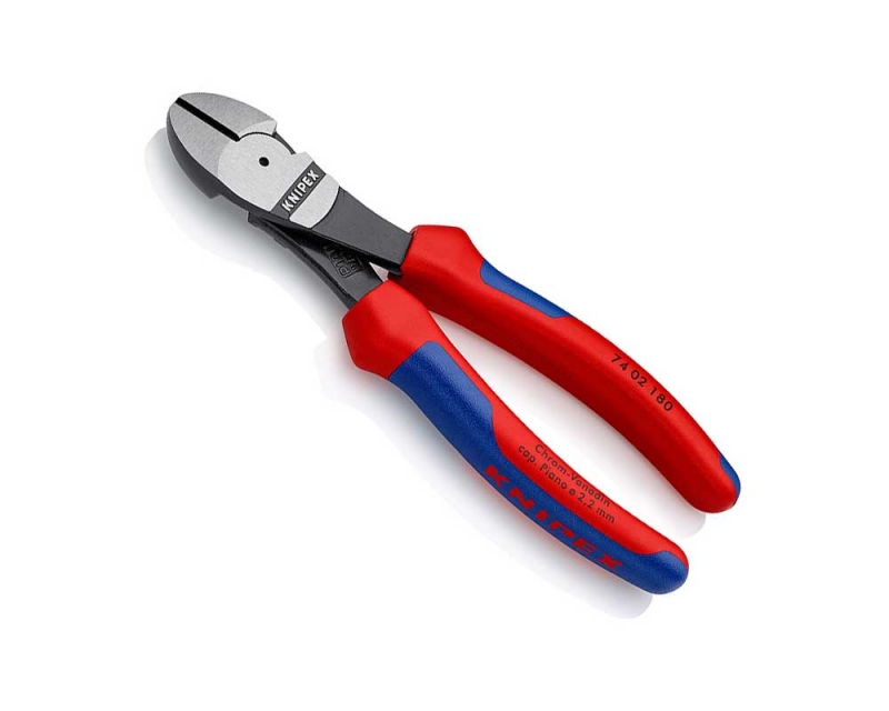 Кусачки боковые особой мощности фосфатированные, черного цвета 200 мм Knipex 74 02 200 T