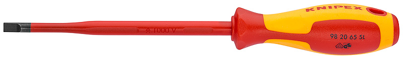 Отвертки для винтов с шлицевой головкой (тонкая) Knipex 98 20 65 SL