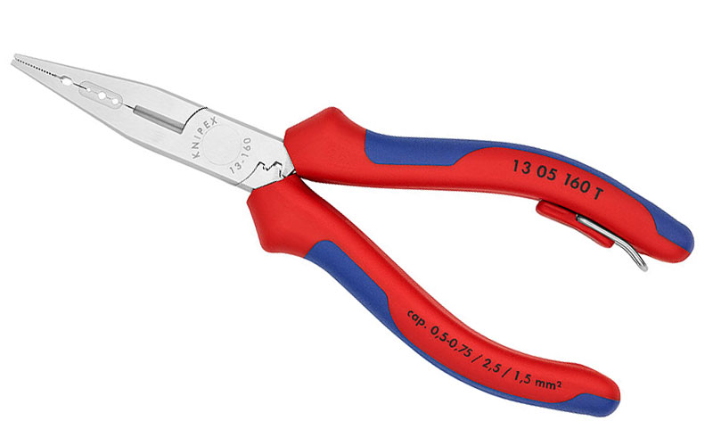 Плоскогубцы для монтажа проводов со страховочным креплением KNIPEX 13 05 160 T