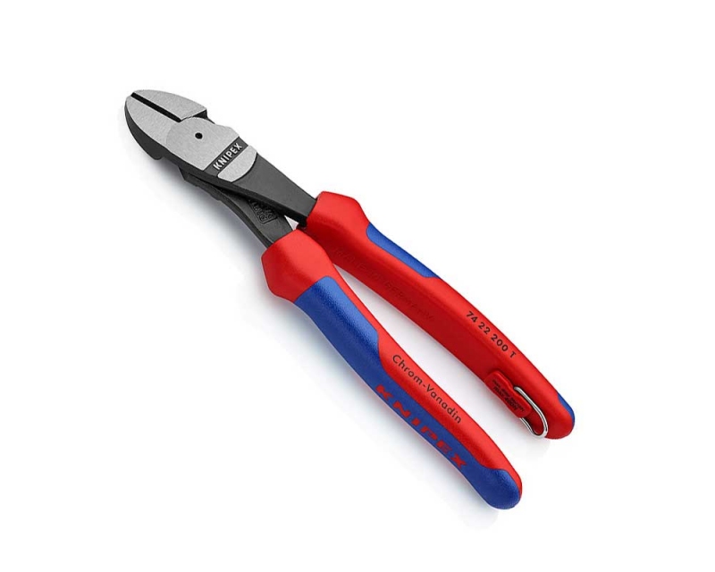 Кусачки боковые особой мощности со страховочным креплением KNIPEX 74 22 200 T