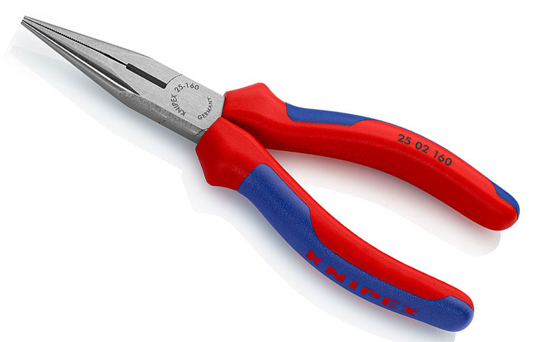 Плоские круглогубцы с режущими кромками, 160 мм Knipex 25 02 160
