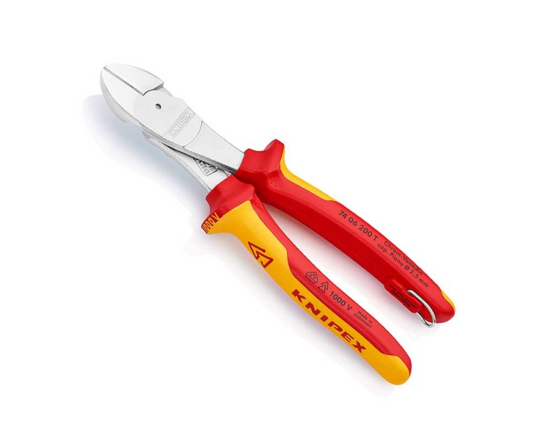 KNIPEX Кусачки боковые особой мощности со страховочным креплением 74 06 200 T