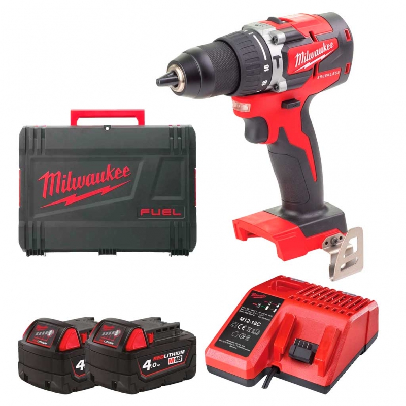 Акумуляторний ударний безщітковий дриль-шурупокрут Milwaukee M18 CBLPD-402C (4933464537)