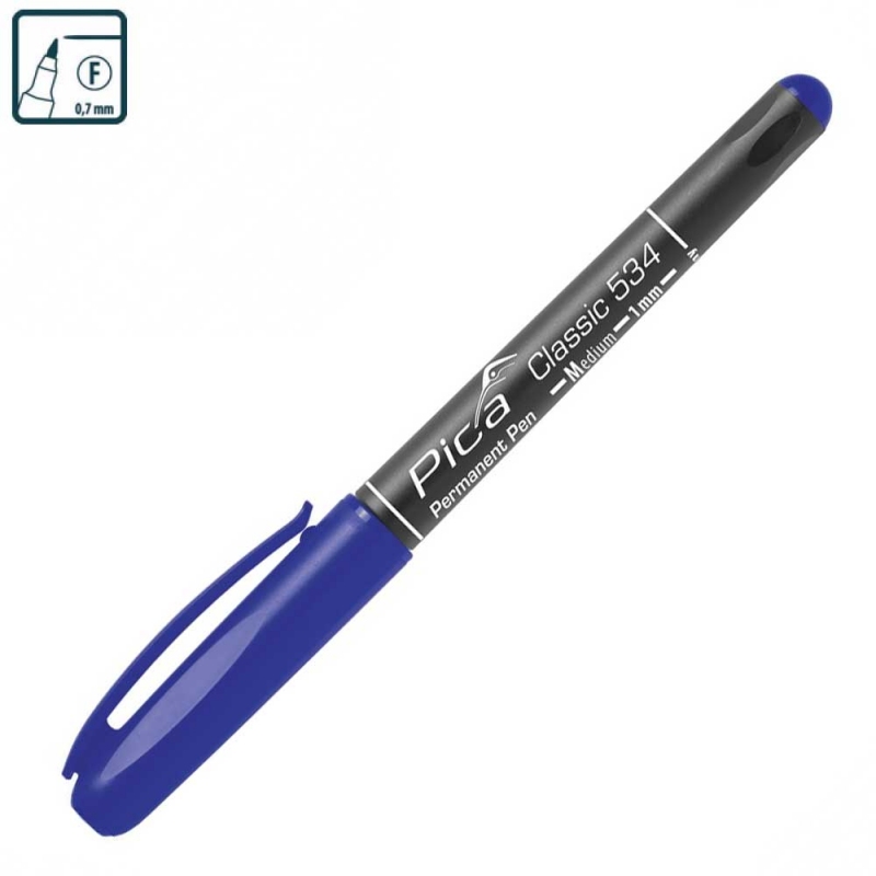 Маркер перманентний Pica Classic 534/41 Permanent Pen Medium, тонкий синій
