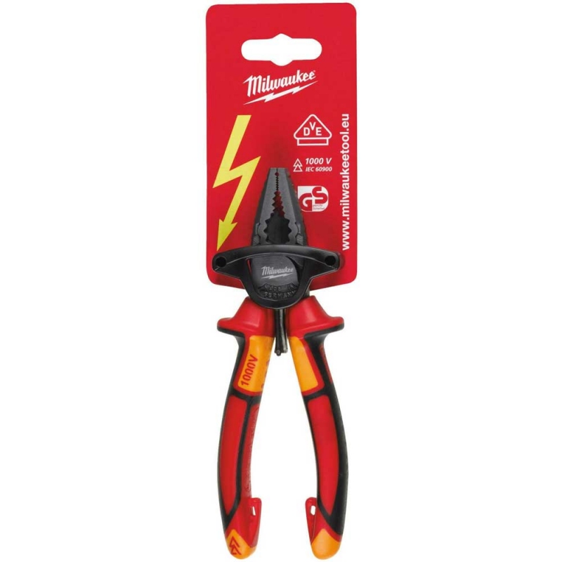 Пасатижі VDE діелектричні Milwaukee 165 мм (4932464571)