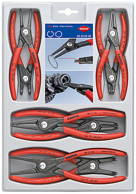 Набор прецизионных щипцов для стопорных колец Knipex, 00 20 04 SB