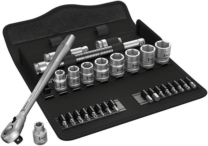 Набор с трещоткой Wera Zyklop Metal Switch 8100 SB 11, привод 3/8