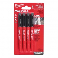 Набір маркерів Milwaukee InkZAll чорний 4 шт (48223154)