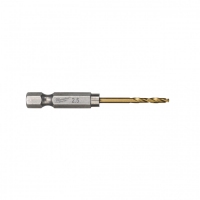 Свердло по металу Milwaukee RedHEX HSS-G TiN, Ø2.5 мм, 2 шт (48894704)