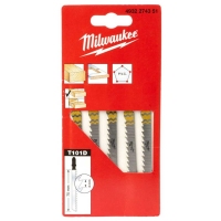 Полотна для лобзика 75x4 мм T101D Milwaukee (5шт) деревина, чистий різ (4932274351)