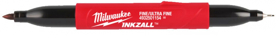 Маркер будівельний двосторонній Milwaukee INKZALL чорний ультратонкий  4932501154