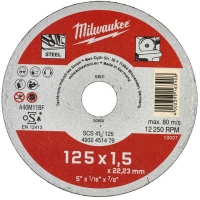 Відрізний диск по металу Milwaukee SCS 41/125 Ø 125 мм × 1.5 мм (4932451479)