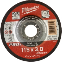 Відрізний диск по металу Milwaukee PRO+ SC 42/115 Ø 115 мм × 3 мм (4932451495)