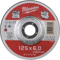 Шліфувальний диск по металу Milwaukee SG 27/125 Ø 125 мм × 6 мм (4932451482)