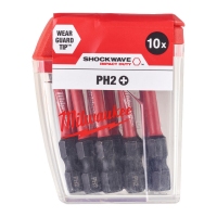 Біта Milwaukee Shockwave PH2 x 50 мм - 10 шт (4932430855)